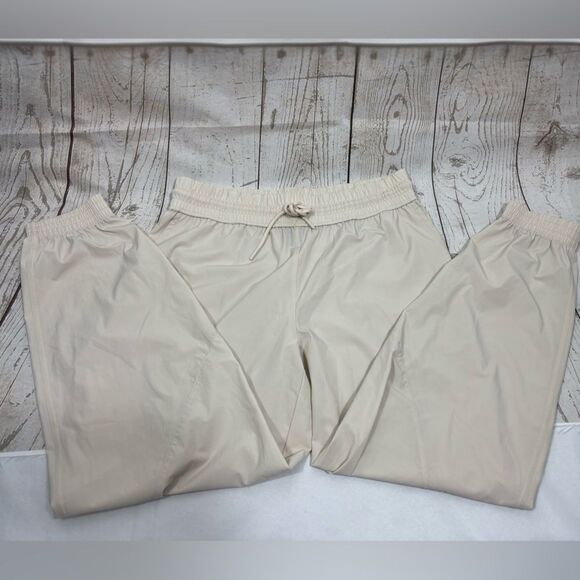 Spyder Active Jogger Pants Ivory Ecru High Waist Pockets Pull On Size M - Picture 3 of 12